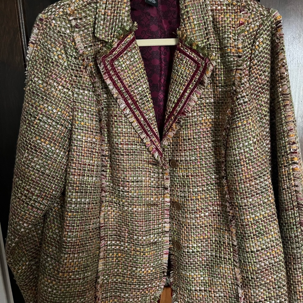 Dialogue Multicolor Tweed Blazer - image 1